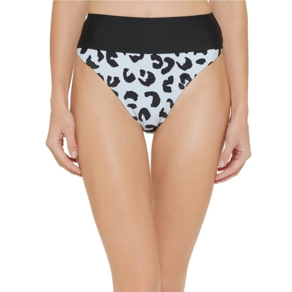 Dkny Women's Printed High Waist Bikini Bottom Swimsuit - Picture 1 of 11